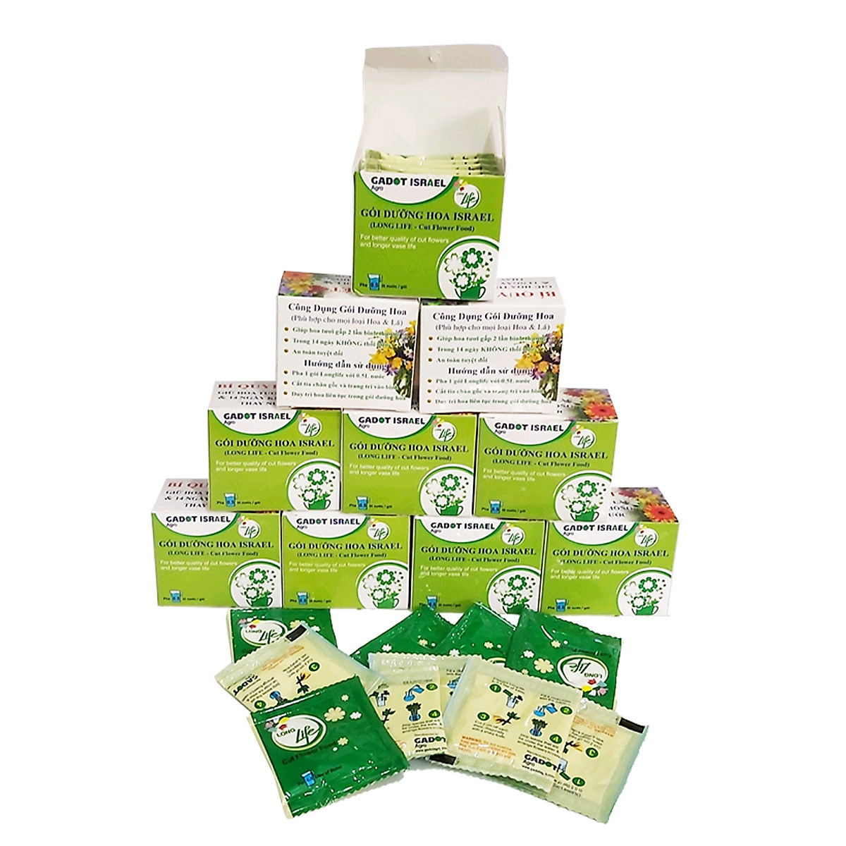 [HCM]Dung Dịch Cắm Hoa Lan Vũ Nữ Lâu Tàn dạng bột của Israel (Combo 100 gói) giúp hoa lan nở đến nụ cuối cùng và hạn chế đen gốc hoa