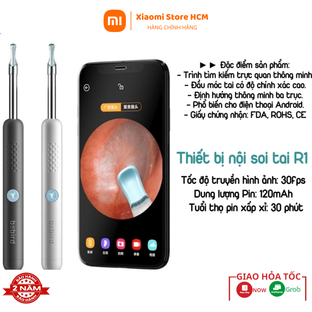 Máy lấy ráy tai xiaomi - tích hợp đèn và camera - máy lấy ráy tai thông minh - hình ảnh sắc nét - dụng cụ lấy ráy tai cho bé - lấy ráy tai có camera - dụng cụ lấy ráy tai thông minh - hàng chính hãng - bảo hành 24tháng