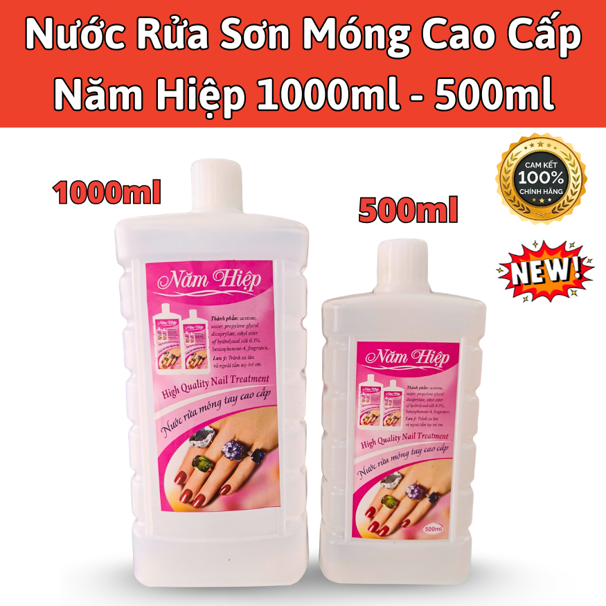 Nước rửa sơn móng tay cao cấp Năm Hiệp ,Tẩy sạch vết bẩn, màu sơn trên móng tay, mang mùi hương dễ chịu