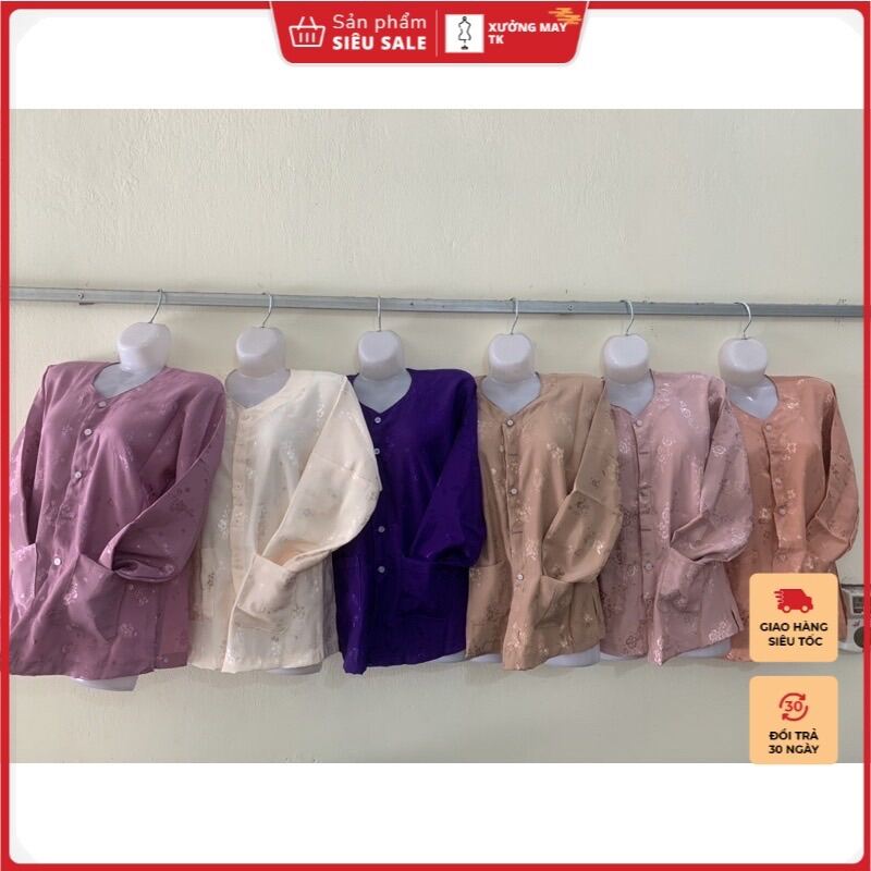 Áo gấm bà ba người già 💖free ship 15k 💖 quà tặng bà