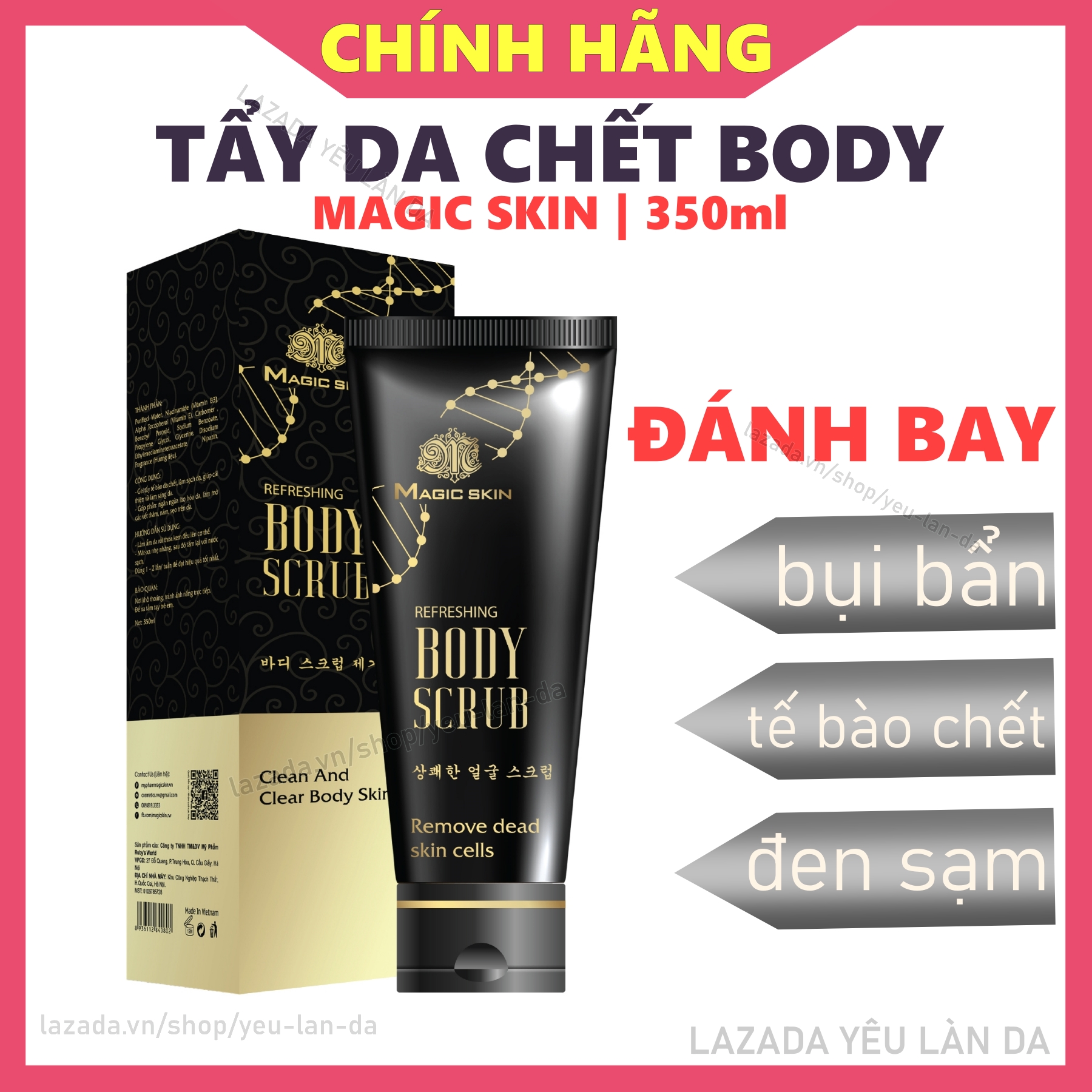 [MỚI] Gel TẨY DA CHẾT tế bào chết toàn thân BODY Magicskin Body Scrub Gel [ CHÍNH HÃNG]
