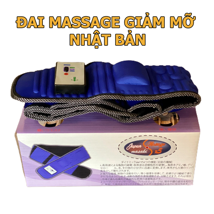 Đai massage giảm mỡ masaki x5 nhật bản | đai massage nhật bản masaki đánh mỡ thừa | hàng chính hãng