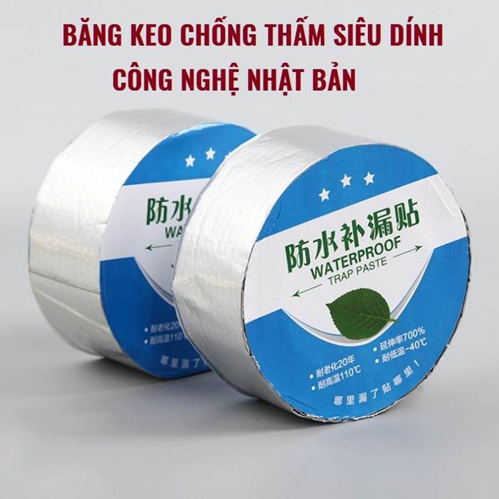 Băng Keo Dán Siêu Dính Chống Thấm, Chống Dột Vải Bạt Trần Nhà, Mái Tôn, Ống Nước, Bể Nước, Xô Chậu, Phao Bơi, Bể Bơi, Đồ Bơm Hơi.