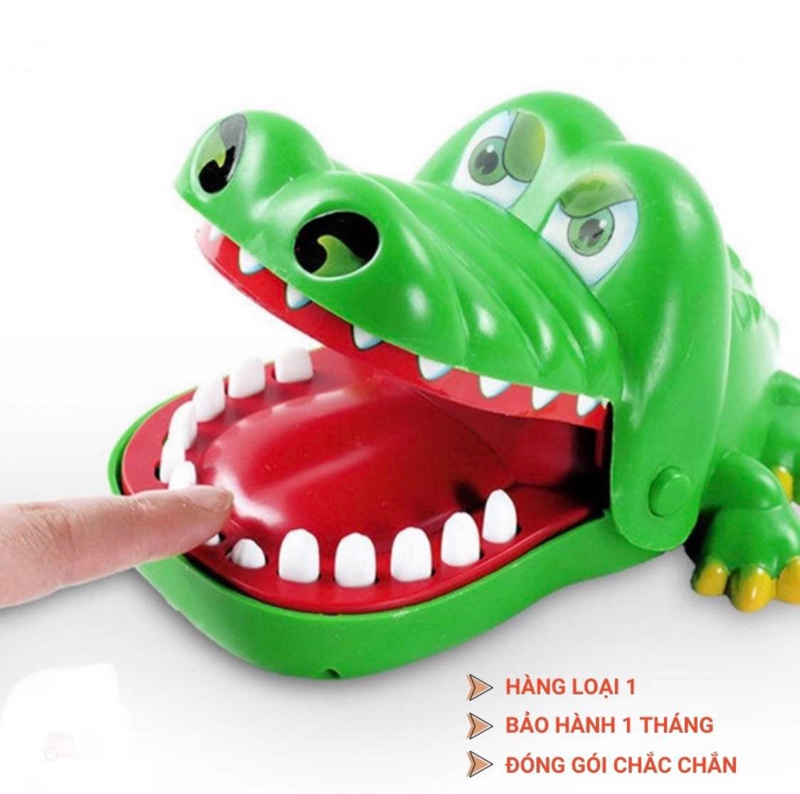 Đồ chơi cá sấu cắn tay, khám răng cá sấu loại lớn cho bé