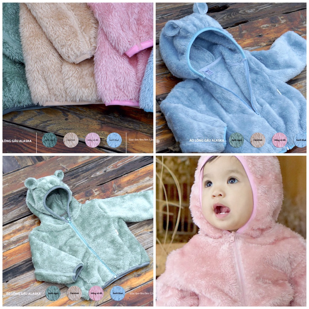 Áo khoác lông gấu Alaska Hrnee