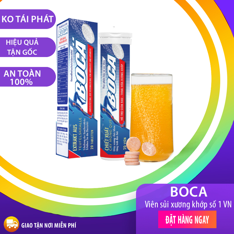 [HCM]Viên Sủi BoCa Thực phẩm bổ xung sức khoẻ hỗ trợ điều trị xương khớp
