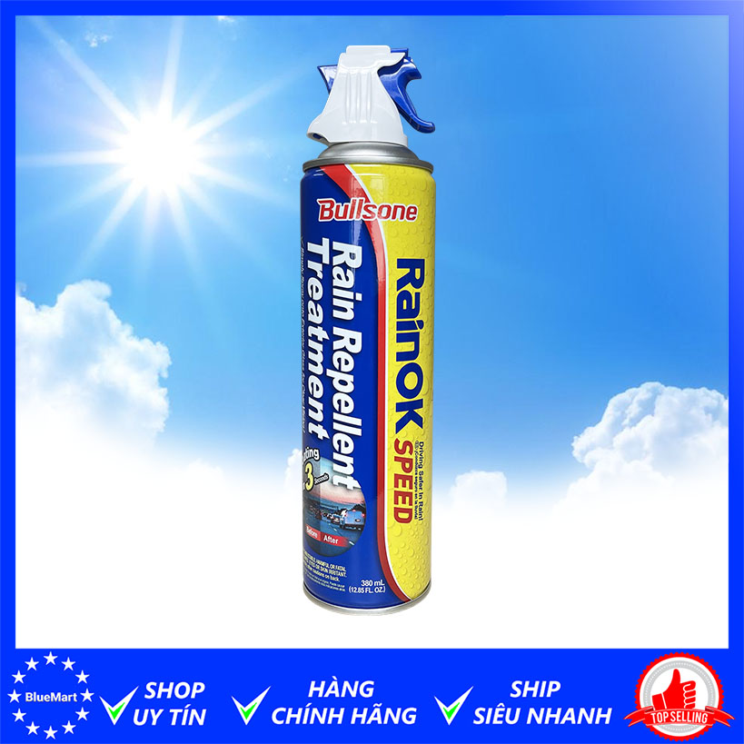 Chai xịt chống bám nước kính xe ô tô khi đi mưa RainOk Spray Hàn Quốc Bullsone