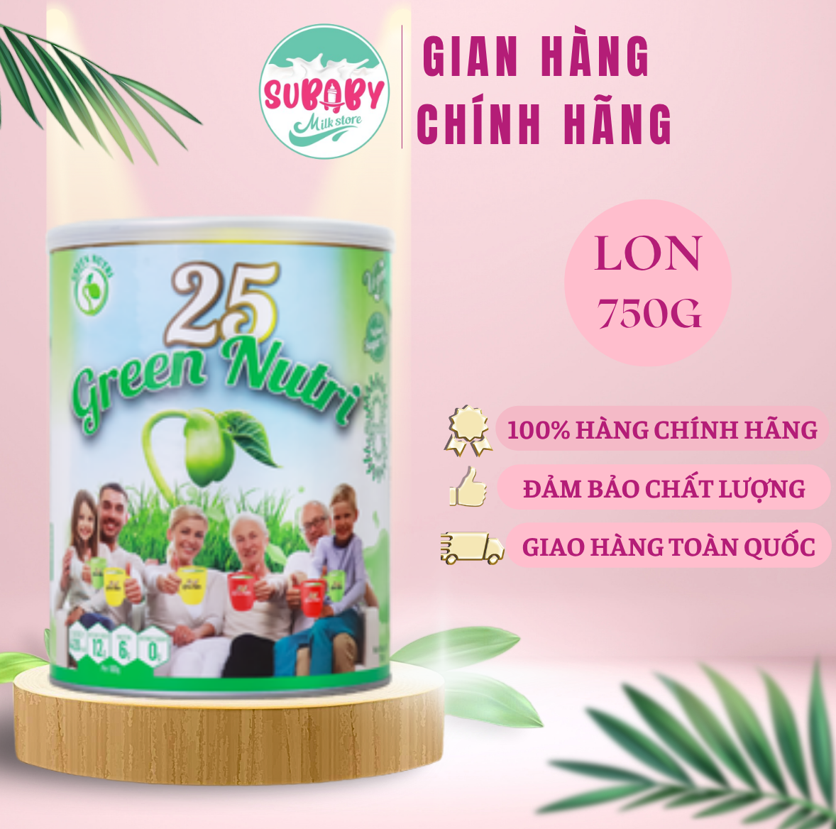 Sữa Bột ngũ cốc 25 loại hạt Green Nutri 750g