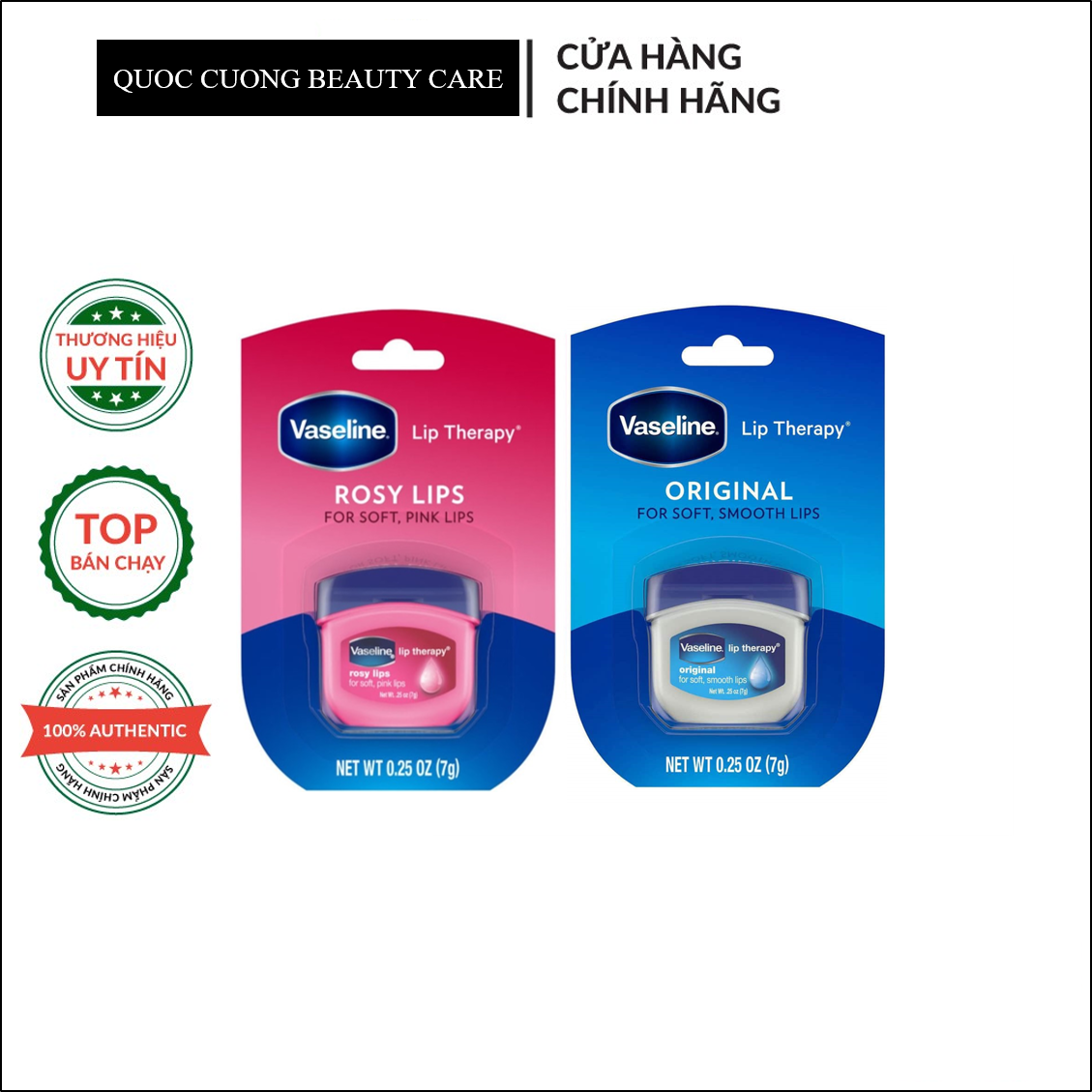 [HCM]Dưỡng Môi Hồng Xinh VASELINE Lip Therapy Rosy Lips 7g (Dưỡng ẩm, mềm mại, chống nứt nẻ, khô môi)