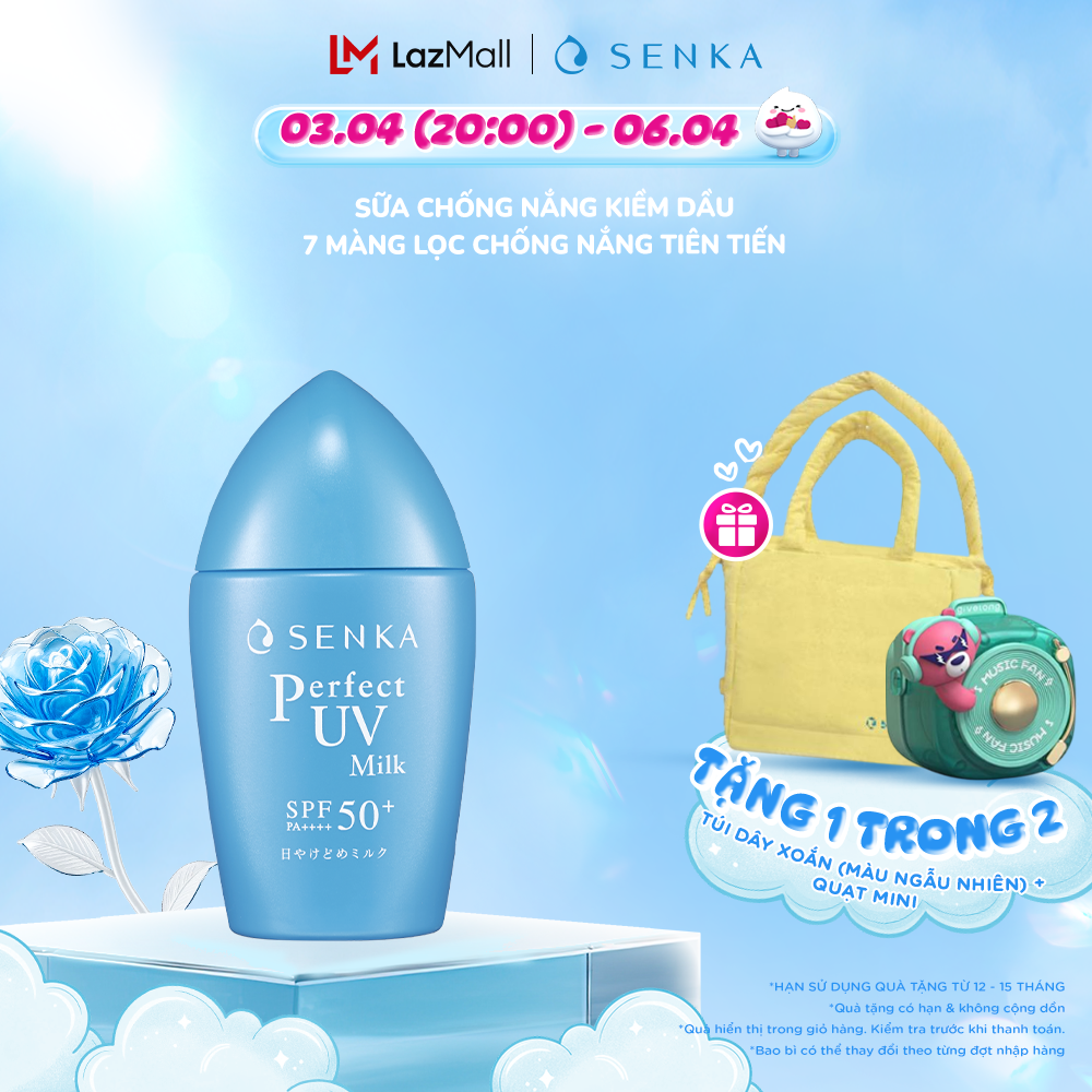 Kem chống nắng Kiềm Dầu dạng sữa Senka Perfect UV Milk 40ml