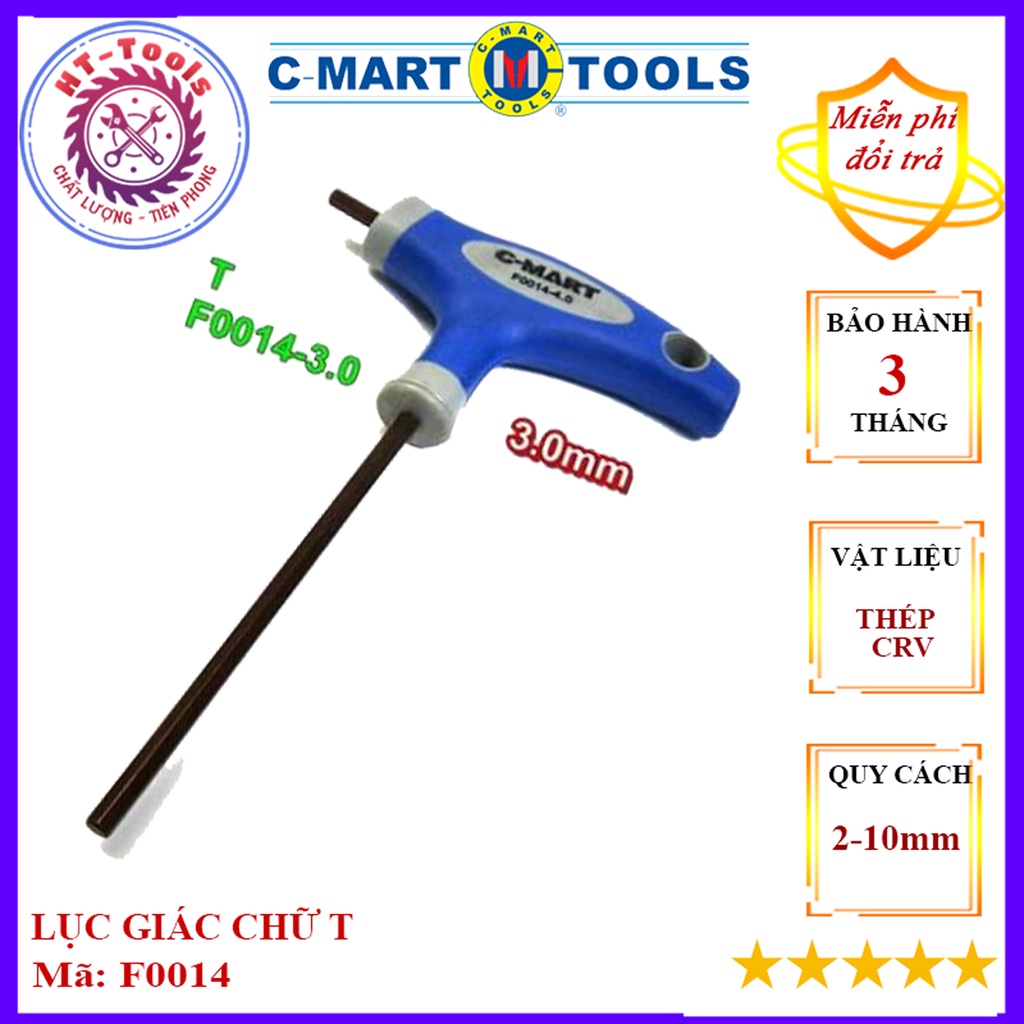 Đầu lục giác chữ t- f0014 cmart đủ cỡ từ 2mm~10mm, lục giác đa năng