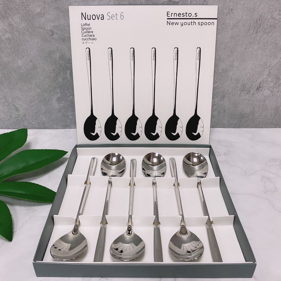 [HCM][ 6 cái ] Bộ 6 Muỗng Inox cán dài F42