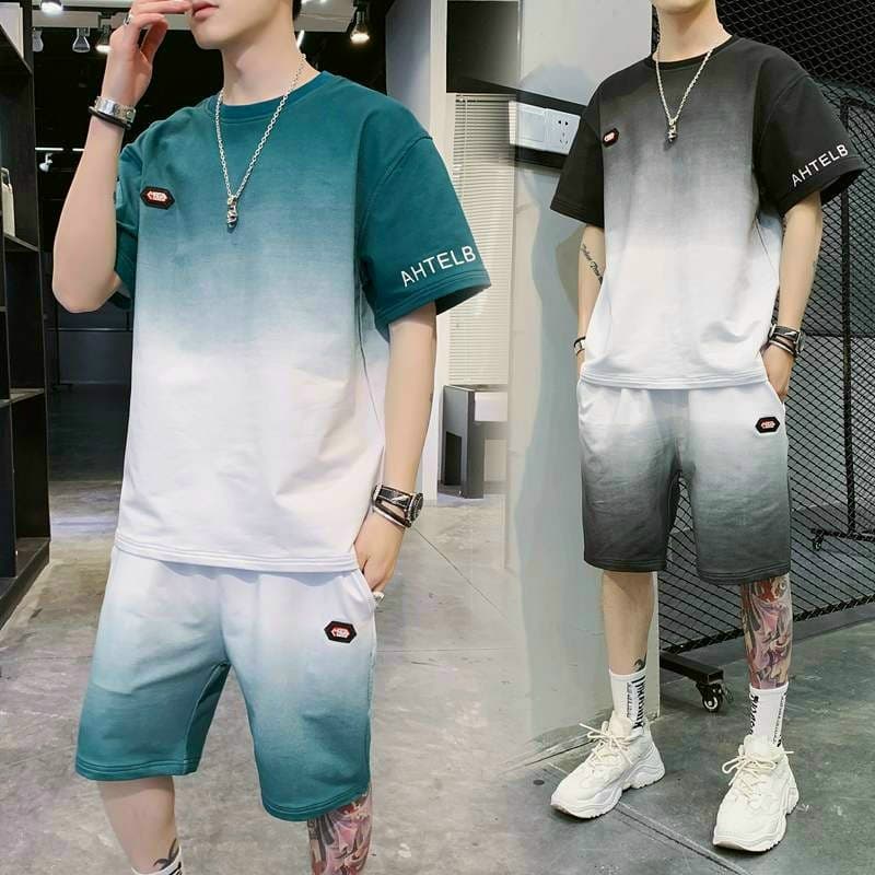 Bộ thể thao thun nam nữ loang màu cực chất