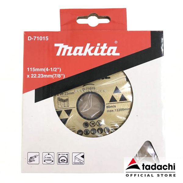 Lưỡi cắt kim cương 115x22.23mm Makita D-71015