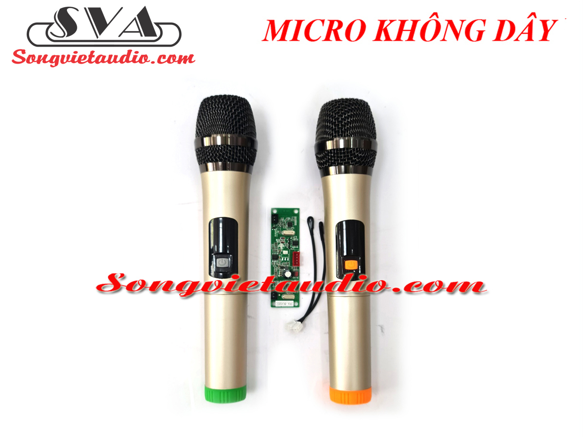 Bộ micro không dây uhf loa kéo, ampli - 1 cặp
