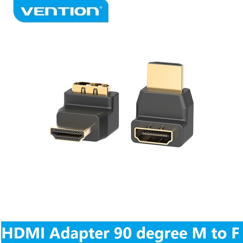 Adapter - đầu nối hdmi vention gập vuông góc 90 độ h380hdfa