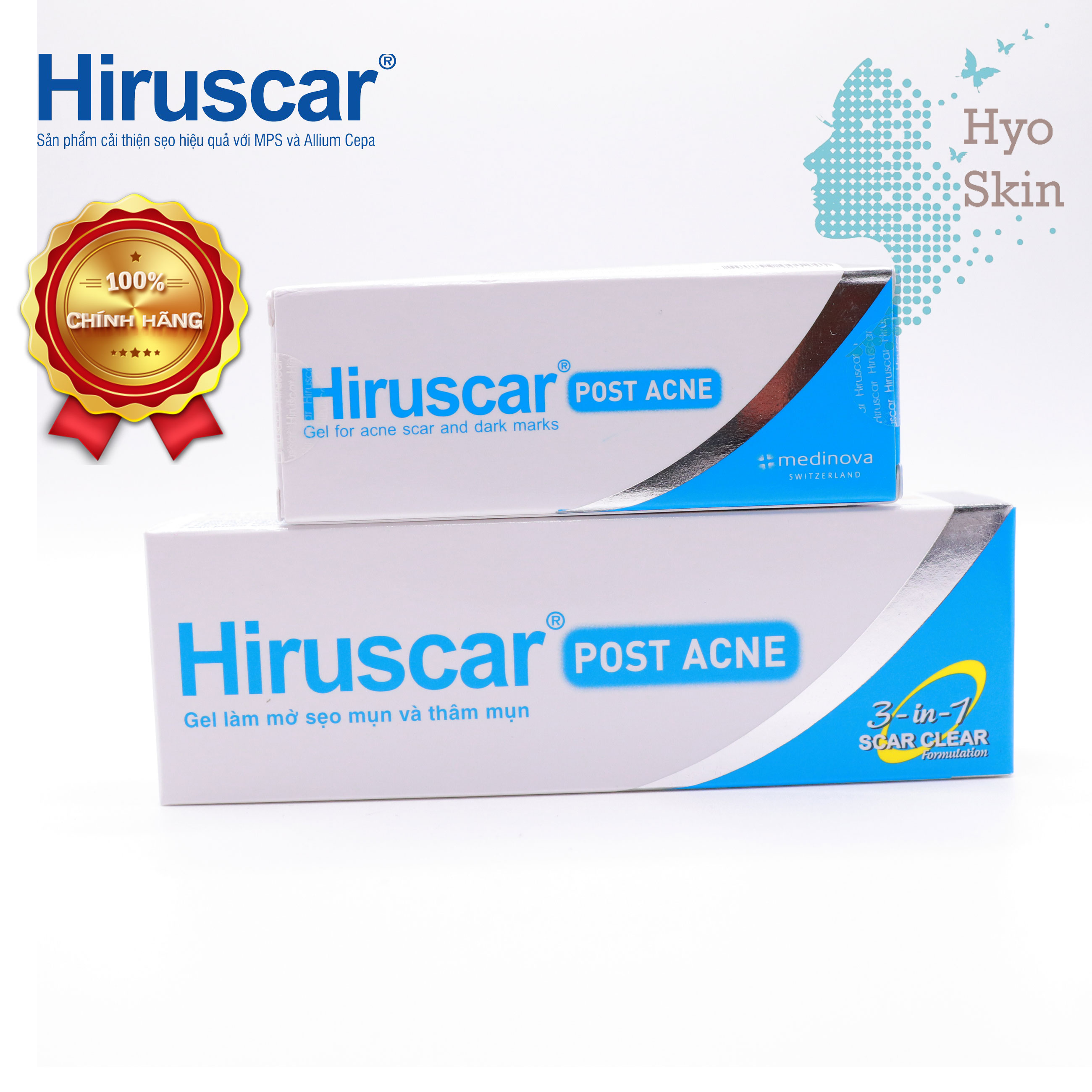 Gel chăm sóc sẹo mụn và mụn thâm hiruscar post acne 5g