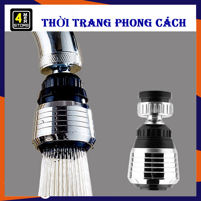 ⚡ Tjll Tjll ⚡ Đầu Lọc Tăng Áp Lực Nước Inox Xoay 360 Độ Cao Cấp (Đen) - Đầu Lọc INOX- Tăng Áp Lực Nước Tại Vòi