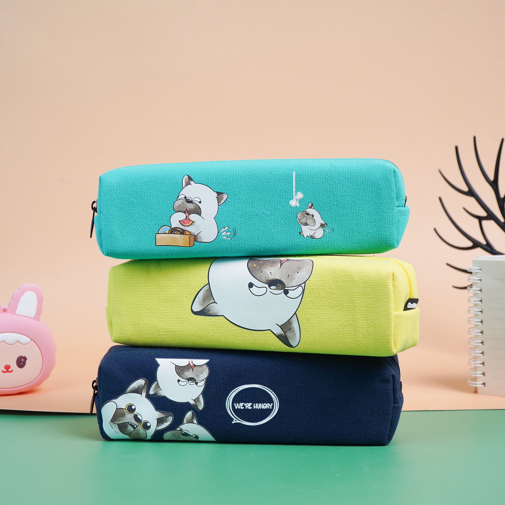 Túi đựng bút canvas hình pets dễ thương classmate chất liệu cao cấp, chắc, bền pp07-pe