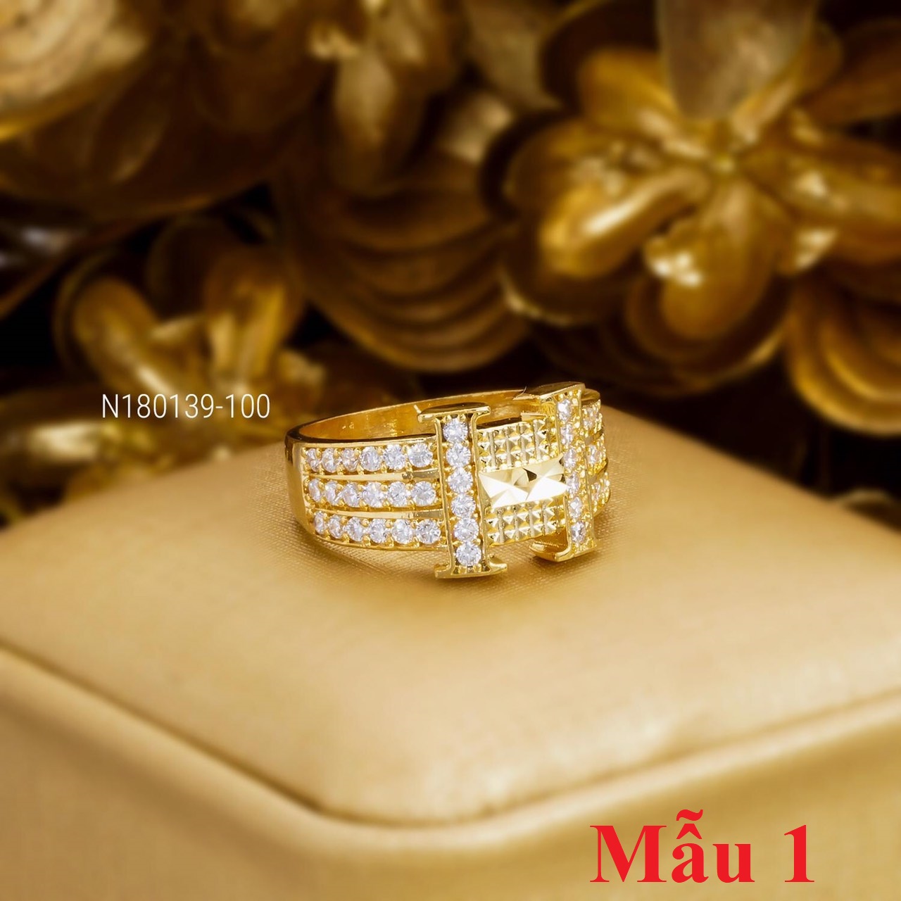 Nhẫn Nữ Đẹp Vàng 18k - N31072010 - Givishop - Dùng Đi Tiệc Tôn Lên Vẻ Đẹp Của Phụ Nữ , kiểu nhẫn đẹp, nhẫn đẹp cho nữ, mẫu nhẫn đẹp 2020, những mẫu nhẫn đẹp, mẫu nhẫn đẹp cho nữ