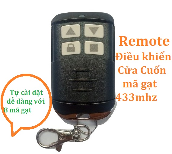 Remote Điều khiển Cửa Cuốn 433mhz - 8 mã gạt - chống nước