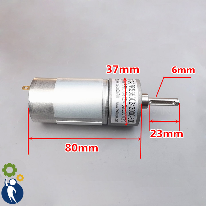 Motor giảm tốc 12-24v mã 550 200rpm