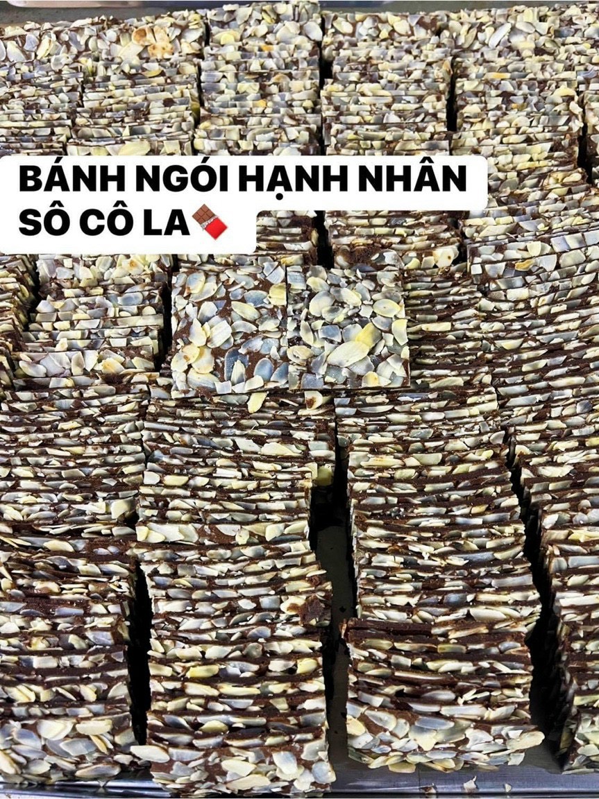 Bánh ngói hạnh nhân - vị socola 250g/ 500g/ 1kg - bánh ăn kiêng giảm cân tốt cho sức khỏe