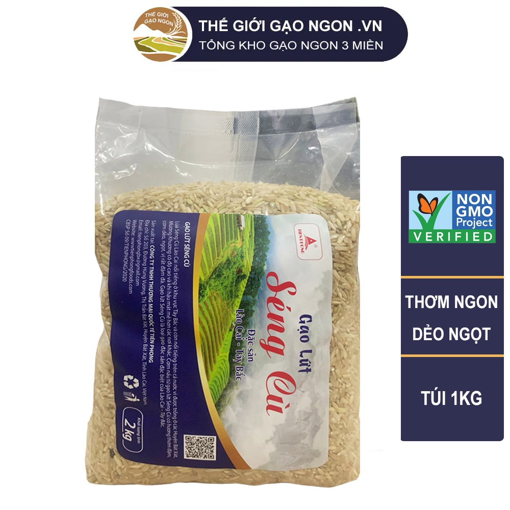 Gạo lứt séng cù đặc sản lào cai, túi 1kg - giá sỉ, date mới