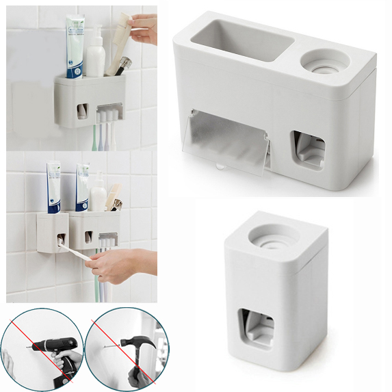 Giá để bàn chải và lấy kem đánh răng đa năng cao cấp