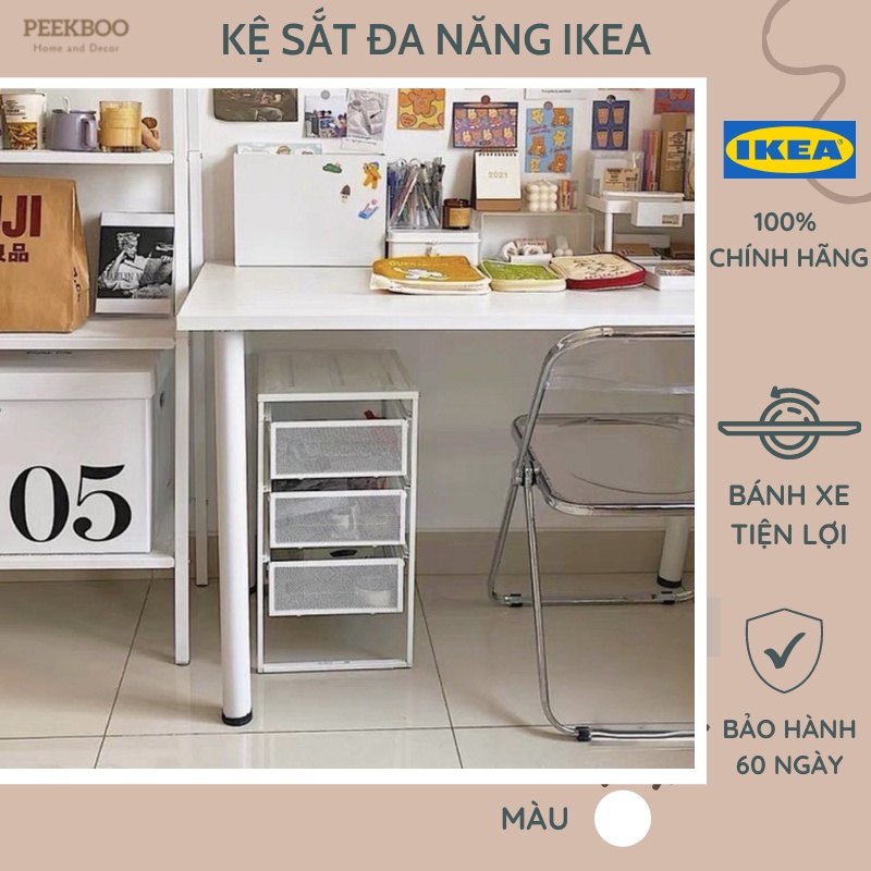 Kệ Để Tài Liệu Làm Việc IKEA Giá Có Ngăn Kéo Để Đồ Skin Care