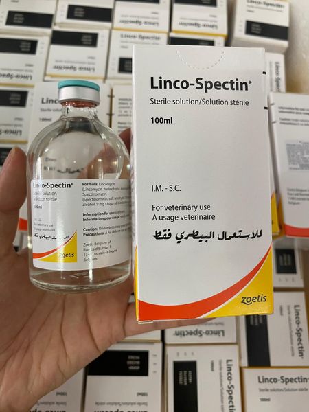 Linco Spectin chai 100ml hàng Bỉ - Khò khè sưng mặt phù đầu cho gà đá