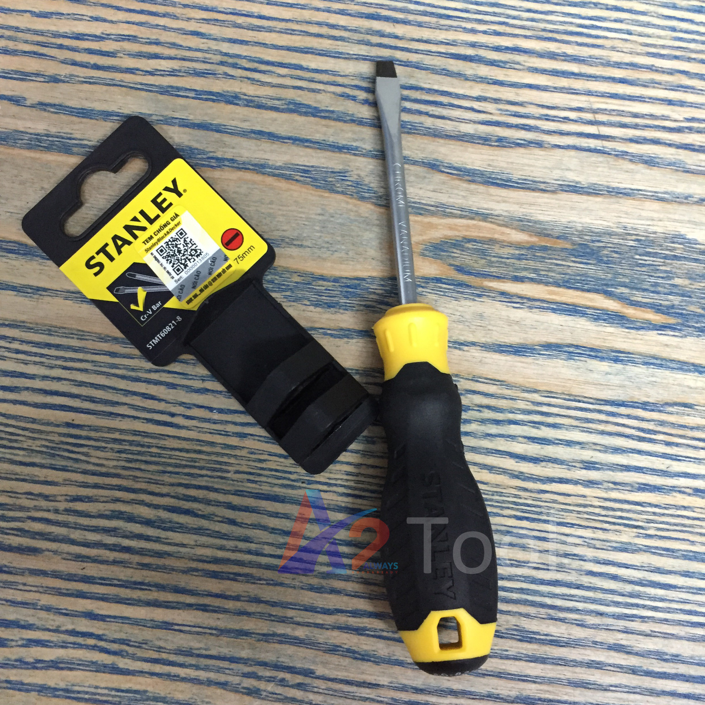Tua vít dẹp 5x75mm có từ stanley stmt60821-8