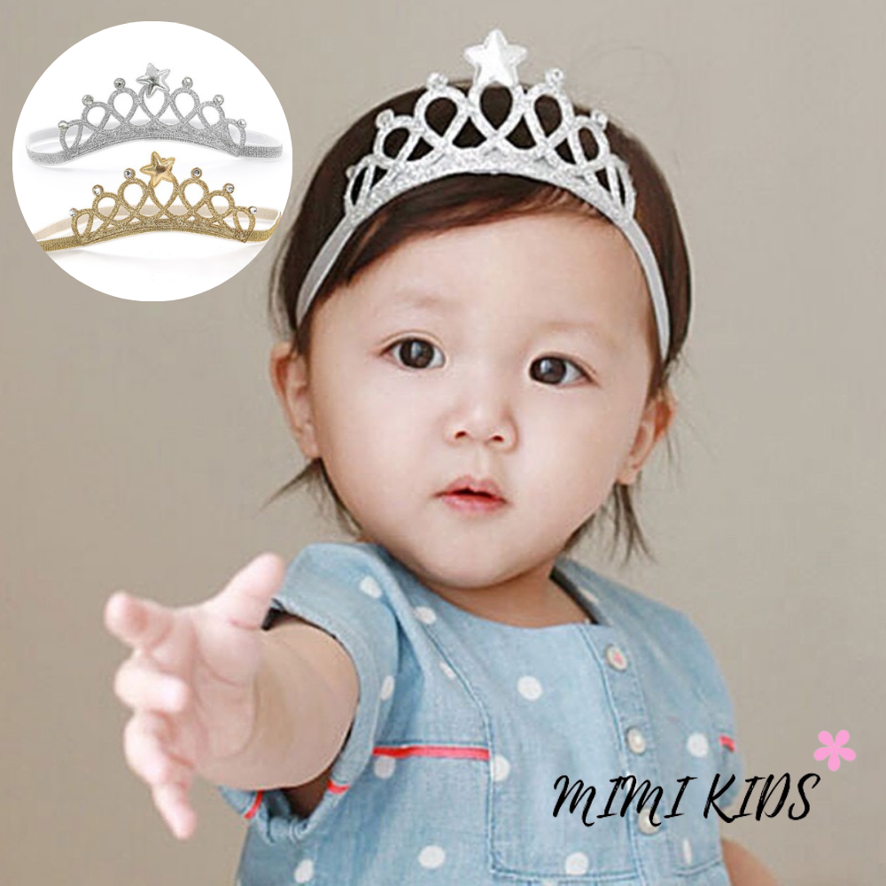 Băng đô vương miện đính đá cho bé yêu Mimi Kids