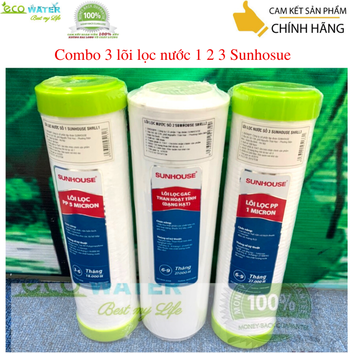Lõi lọc nước sunhouse - bộ 3 lõi lọc nước sunhouse - SH103