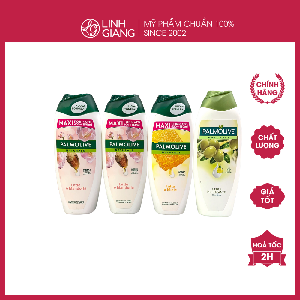 Sữa Tắm Palmolive Naturals nội địa Đức/ Ý chiết xuất thiên nhiên dưỡng ẩm da 750ml Linh Giang chính hãng