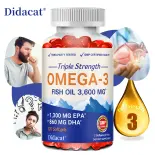 Viên nang dầu cá Didacat Omega-3 chứa EPA, DPA và DHA giúp duy trì sức khỏe tim mạch và mắt, hỗ trợ khả năng vận động của khớp và chức năng miễn dịch.