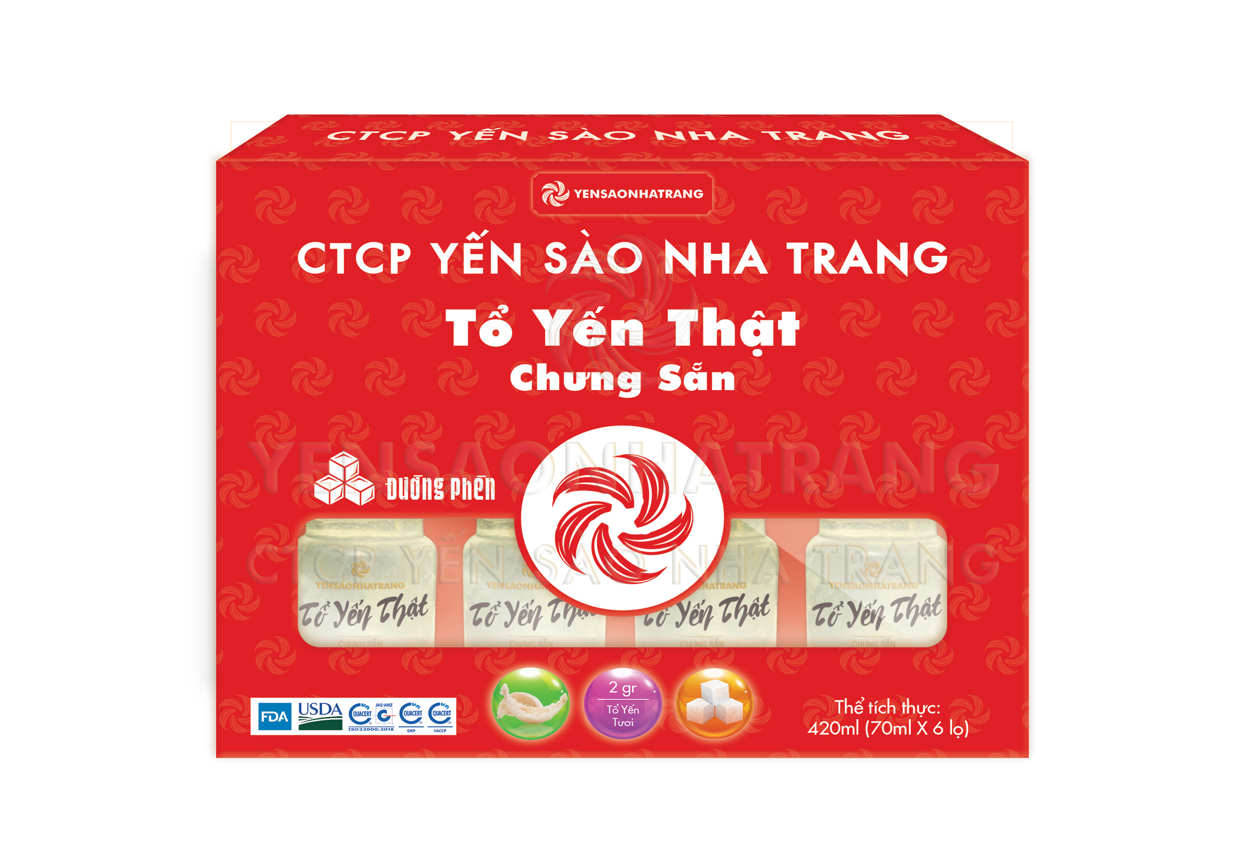 TỔ YẾN THẬT CHƯNG SẴN – ĐƯỜNG PHÈN HỘP LỚN (6 HỘP NHỎ)