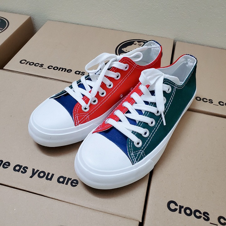 Giày vải nam kiểu dáng converse sneaker trẻ trung phối màu cực độc