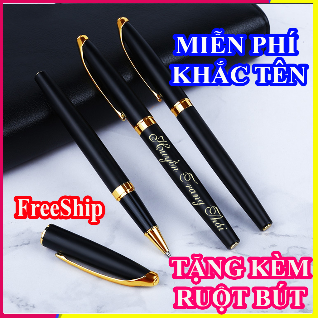 [HCM]Bút ký Doanh nhân cao cấp Jetlag đen mờ CEO 004 ngòi 0.5 mm mực mịn đều ở mọi góc nghiêng quà tặng ý nghĩa cho Doanh nhân