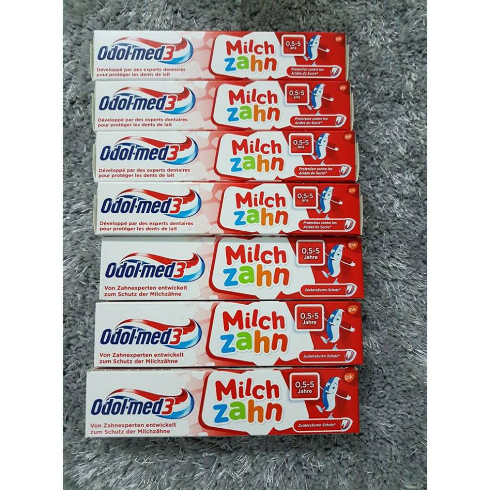  Kem đánh răng trẻ em Odol med3 Milchzahn cho bé dưới 5 tuổi-50ml