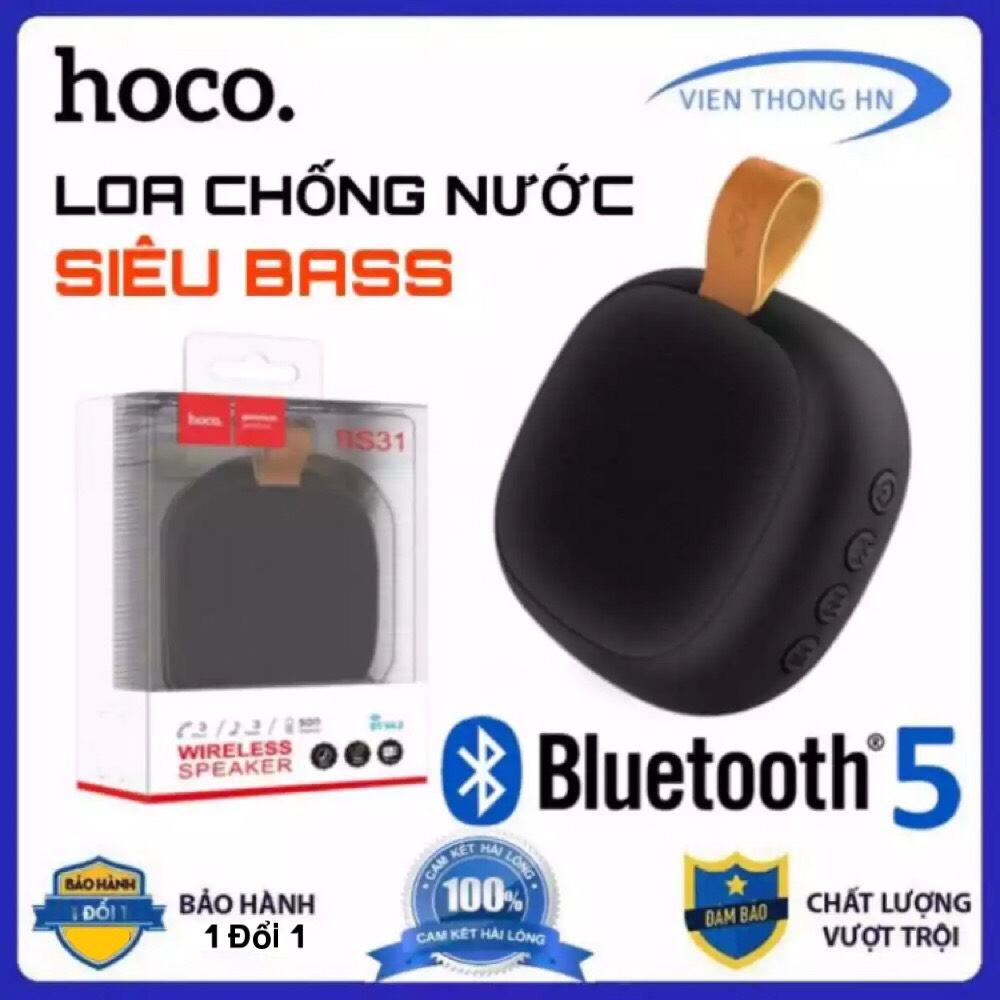 LOA MINI BLUETOOTH CHỐNG NƯỚC HOCO BS31 - LOA DI ĐỘNG CÓ MÓC CHEO  LOA CẦM TAY  LOA MINI CAO CẤP