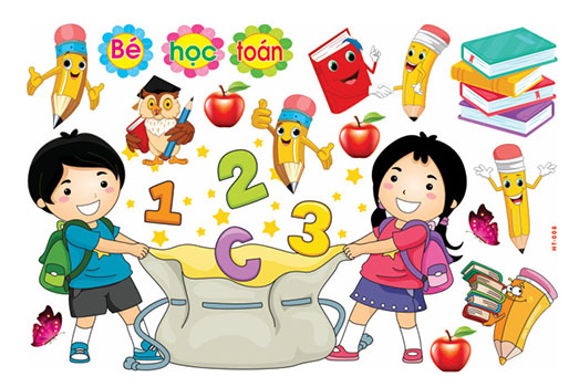 Decal mầm non- góc học tập khổ to 127x80