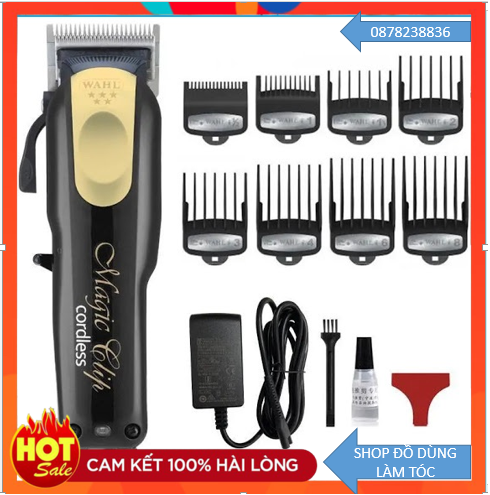 Tông đơ cắt tóc WAHL MAGIC CLIP GOOD Đã mài chuốt lưỡi có lưỡi kép thép lưỡi kép sứ máy khỏe pin trâu 8 cữ gá thép chuyên fade đi khung kê lược lưỡi thông thoáng siêu bén