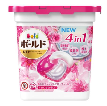 Viên Giặt Xả Quần Áo GelBall Bold 4D Nhật Bản 4in1 11 Viên - Màu hồng