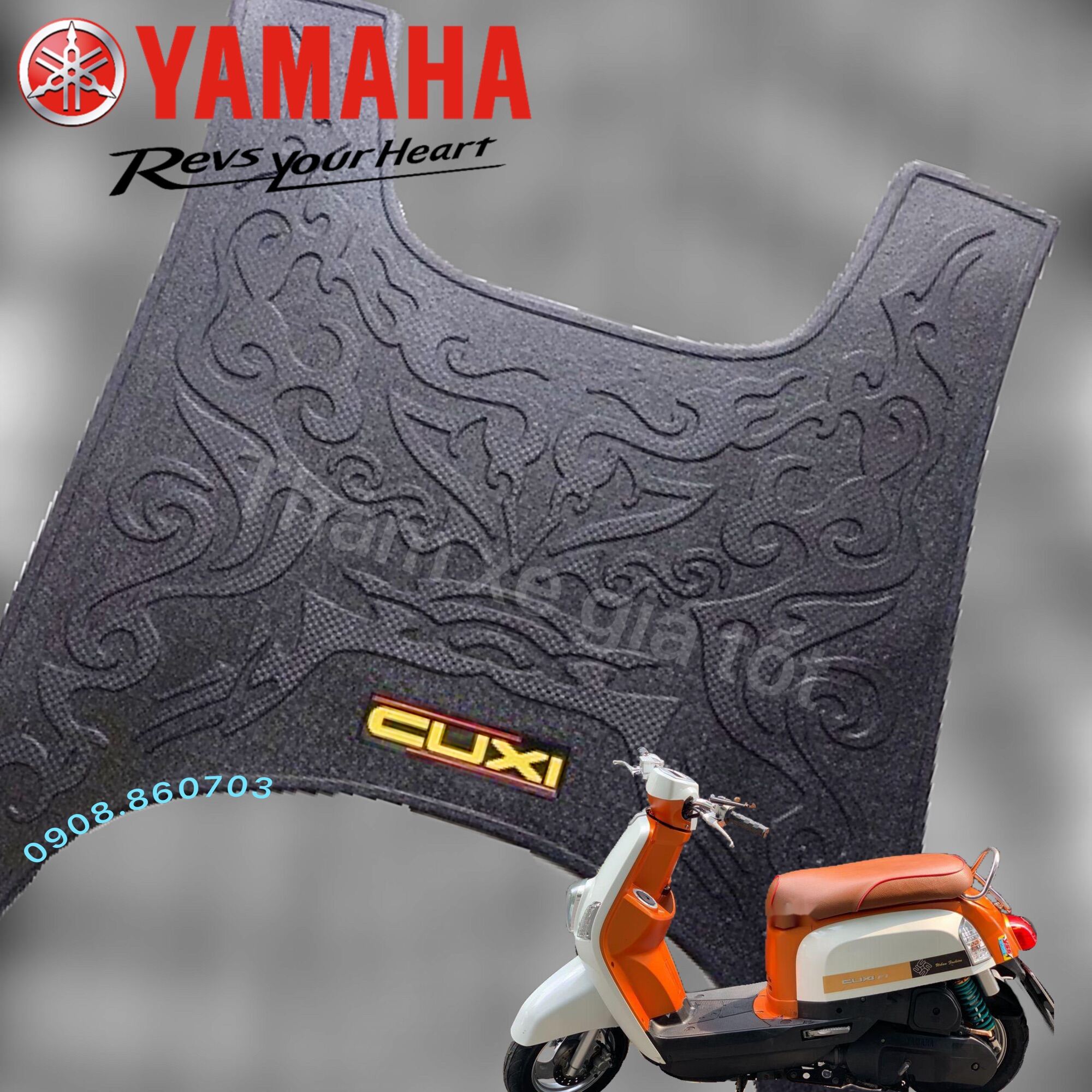 Thảm xe Cuxi, thảm cao su lót sàn xeYamaha Cuxi