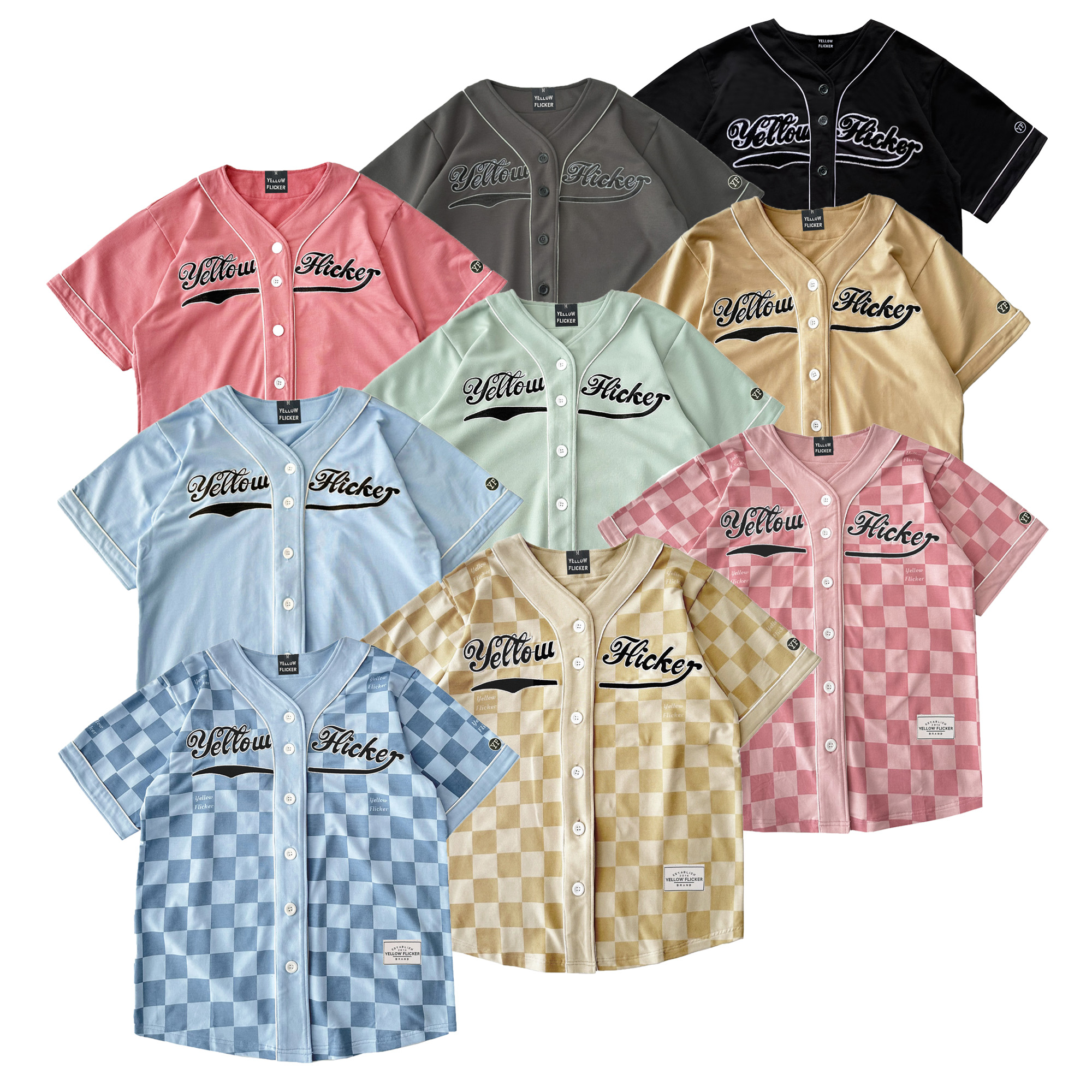 Áo bóng chày yellow flicker unisex