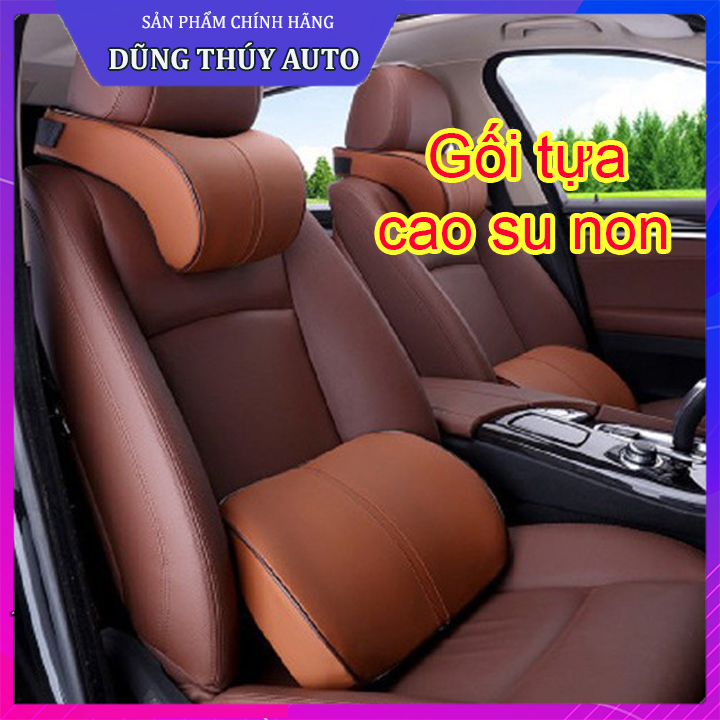 Bộ gối tựa đầu ,tựa lưng ô tô chất liệu cao su non siêu đàn hồi