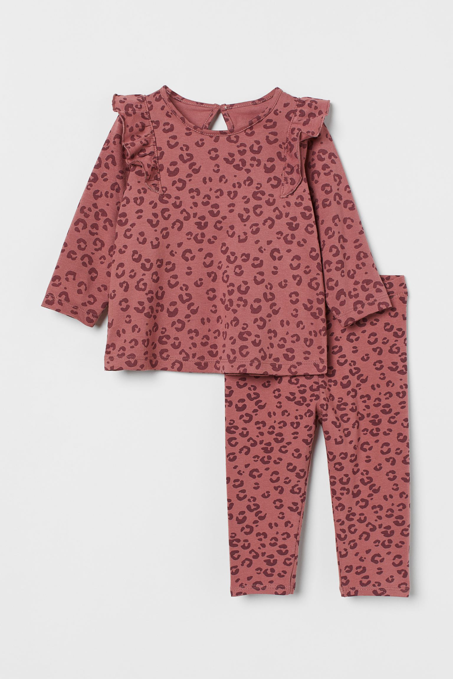 Set bộ quần áo cotton bé gái HM Auth