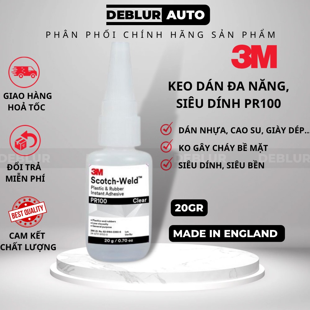 Keo dán đa năng, siêu dính 3M Pr100 chuyên dán giày, nhựa plastic, rubber - cao su, sắt