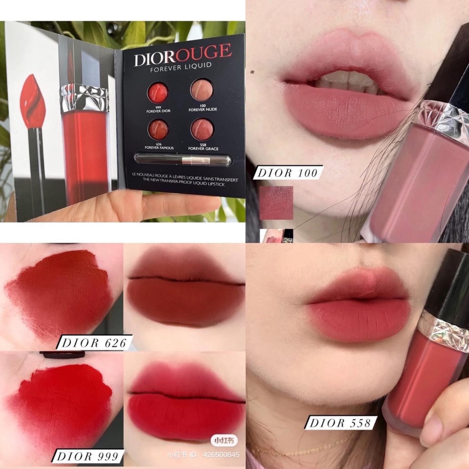 Sample Vỉ son 4 màu Dior Rouge Forever Liquid 100 -558 - 626 - 999